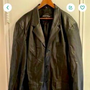 50 R Jones of New York nice soft leather mens jacket.  Excellent condition.